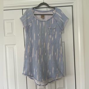 Chaser Hi Lo Dress - Short sleeve Tie Dye Print